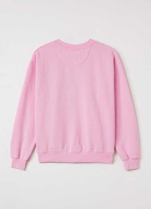 The New Society Sweater met logoprint - voorkant 2 lila
