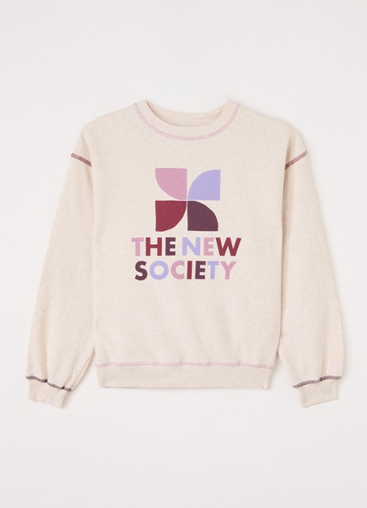 The New Society Sweater met logoprint