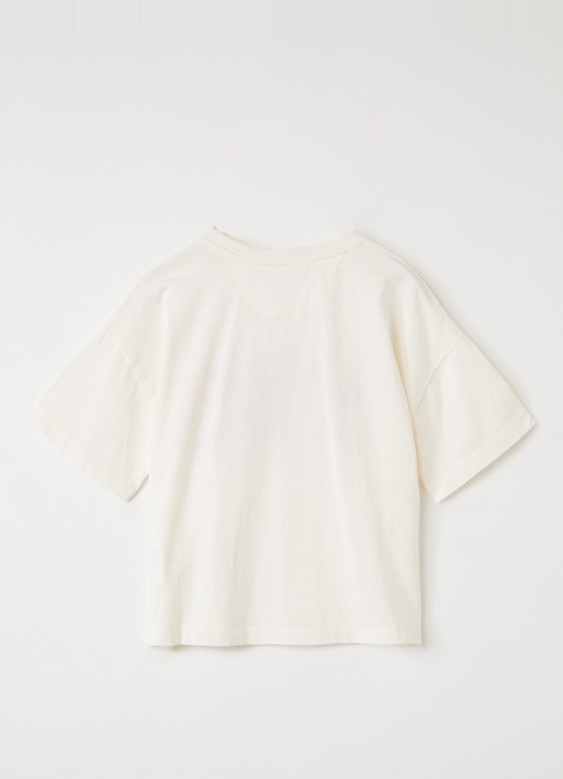 The New Society Tansy T-shirt met logoprint - achterkant creme