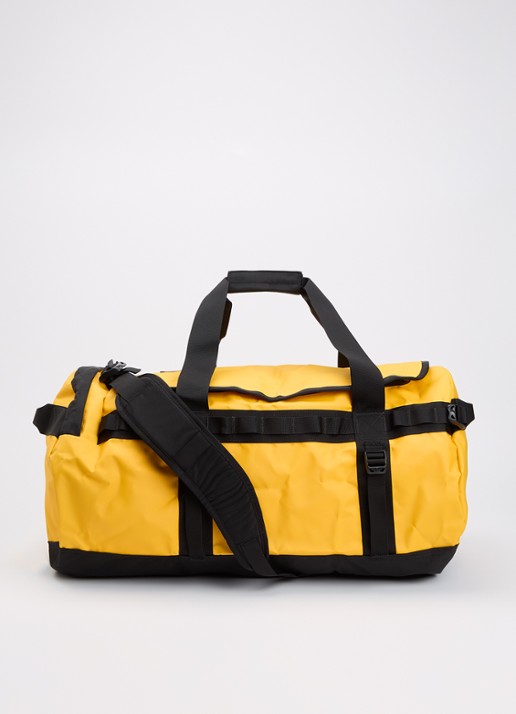 The North Face Base Camp Duffel M weekendtas met verstelbare schouderriem - voorkant 4 geel