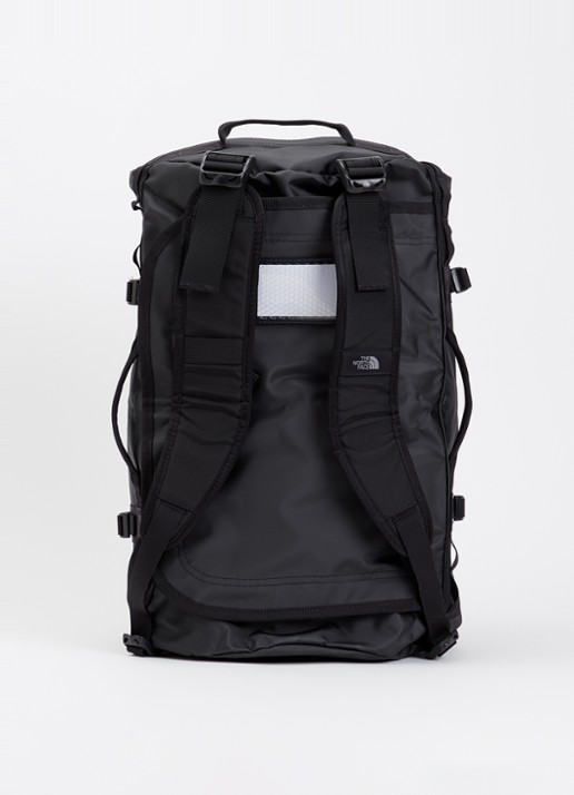 The North Face Base Camp Duffel S weekendtas met verstelbare schouderriem - achterkant zwart