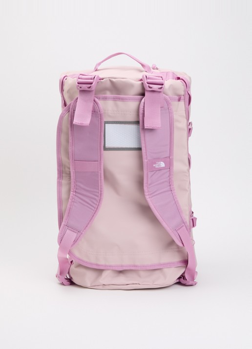 The North Face Base Camp Duffel S weekendtas met verstelbare schouderriem - achterkant 3 roze