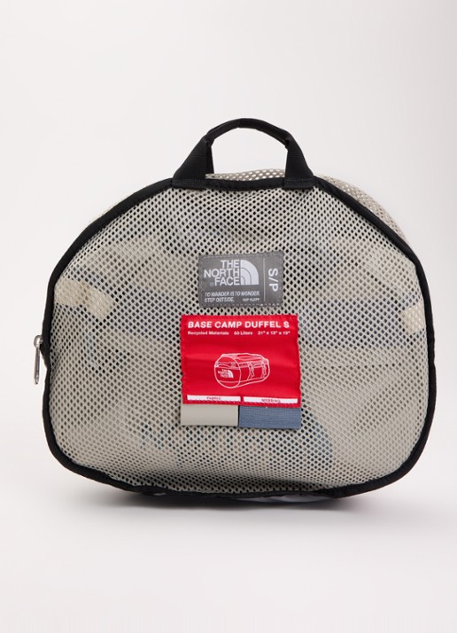 The North Face Base Camp Duffel S weekendtas met verstelbare schouderriem - detail 2 blauwgrijs