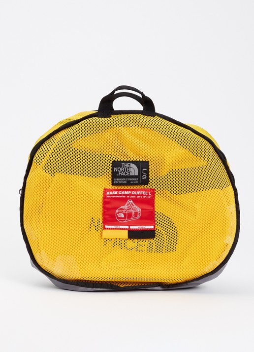 The North Face Base Camp Large opvouwbare weekendtas met afneembare schouderriem - detail 2 geel