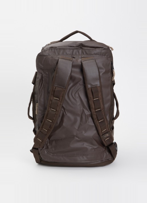 The North Face Base Camp Voyager 42L weekendtas met 15 inch laptopvak - achterkant donkerbruin
