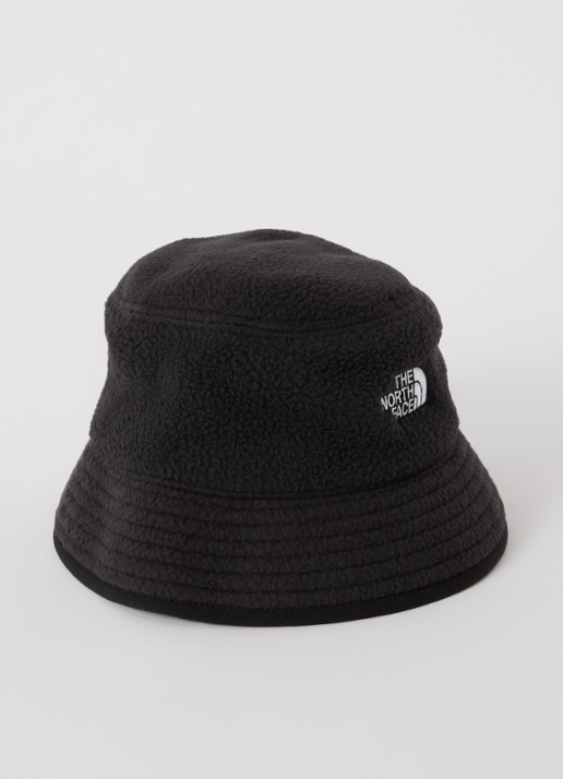 The North Face Bucket hoed van fleece met logo - voorkant 2 zwart