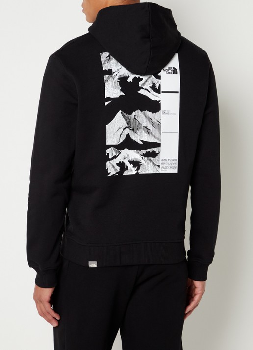 The North Face Coordinates hoodie met logo- en backprint - detail 4 zwart