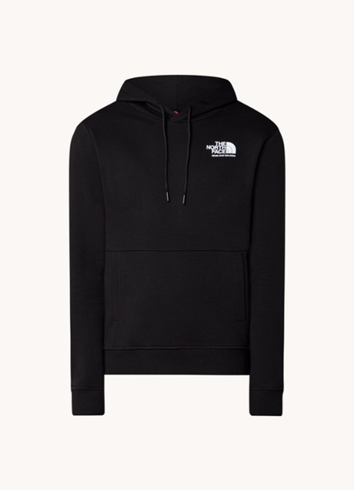 The North Face Coordinates hoodie met logo- en backprint - voorkant zwart