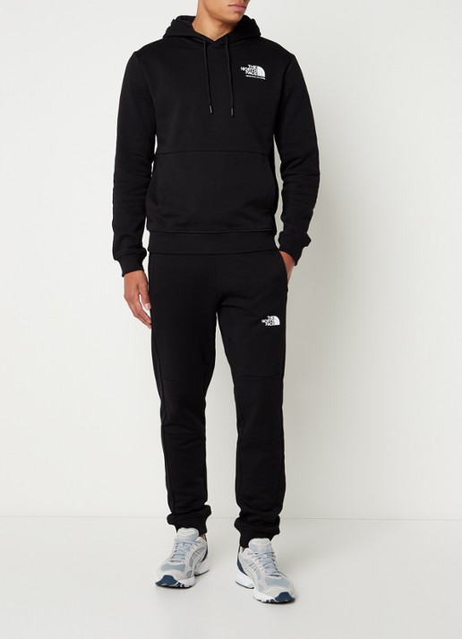 The North Face Coordinates hoodie met logo- en backprint - voorkant 2 zwart