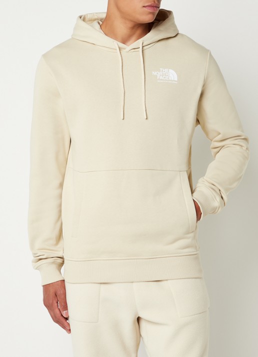 The North Face Coordinates hoodie met logo- en backprint - detail beige