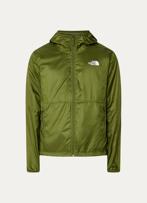 The North Face Cyclone windjack met capuchon en ritszakken - voorkant groen