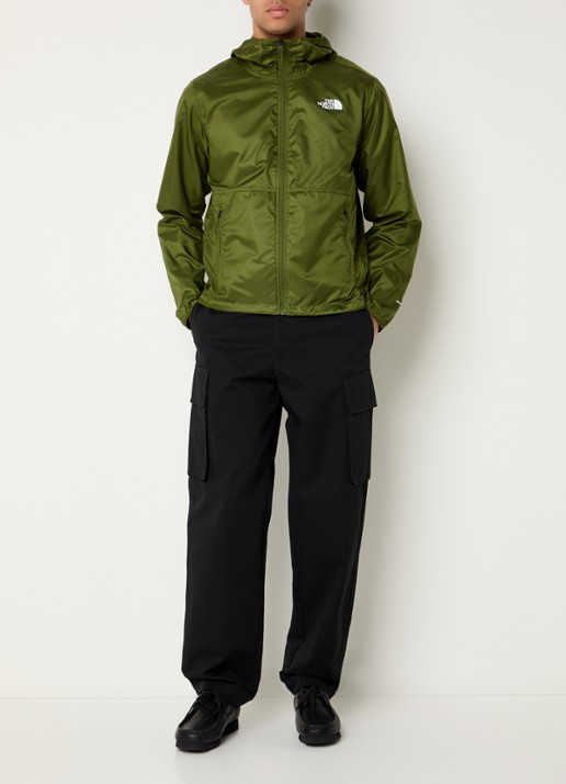 The North Face Cyclone windjack met capuchon en ritszakken - voorkant 2 groen