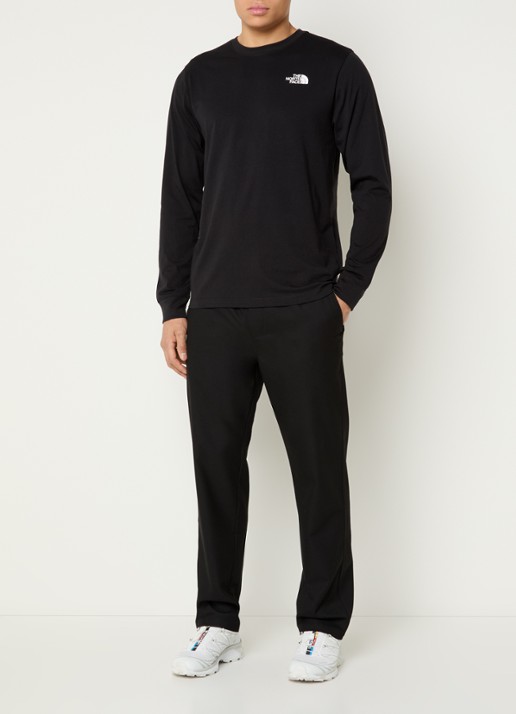 The North Face Evolution Box longsleeve met logo- en backprint - voorkant 4 zwart
