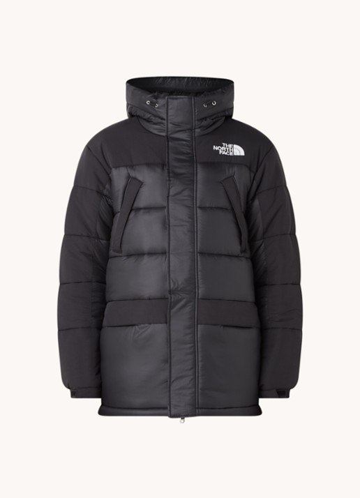 The North Face Himalayan gewatteerde parka met ritszakken - voorkant zwart