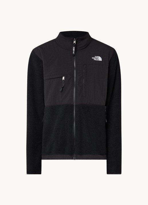 The North Face Jack van teddy met ritszakken en logo - voorkant 3 zwart