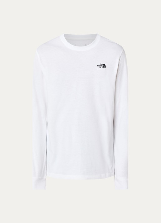 The North Face Longsleeve met logo - voorkant 2 wit