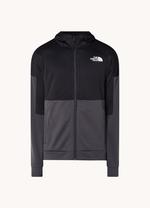 The North Face Mountain Athletics sweatvest van fleece met ritszakken en structuur  - voorkant 2 antraciet