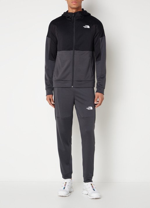 The North Face Mountain Athletics sweatvest van fleece met ritszakken en structuur  - voorkant 3 antraciet