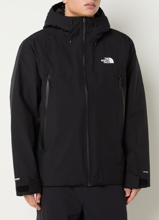 The North Face Range gewatteerd jack met donsvulling en capuchon - detail zwart