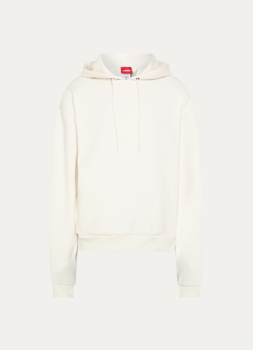 The North Face Red box hoodie met logo - voorkant 3 gebroken wit
