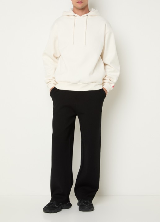 The North Face Red box hoodie met logo - voorkant 4 gebroken wit