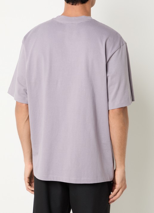 The North Face Simple Dome T-shirt met logoborduring - achterkant lila