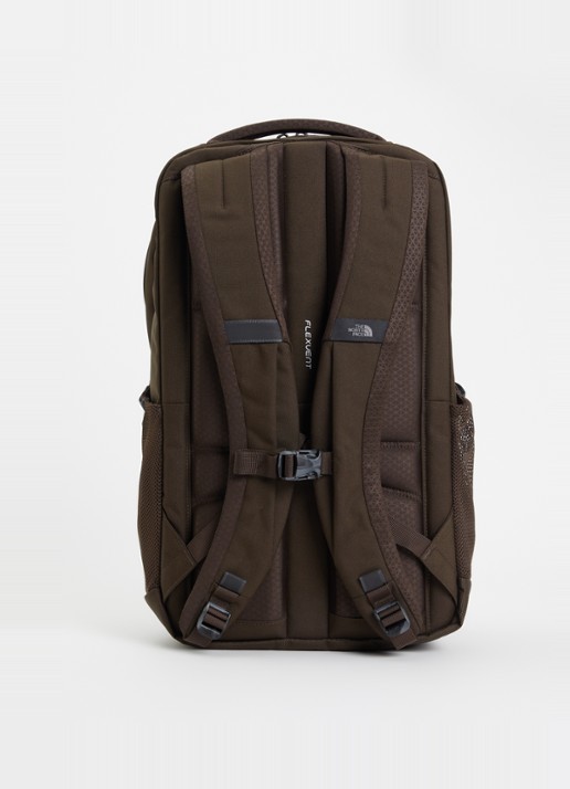 The North Face Vault rugzak met 15 inch laptopvak - achterkant 3 donkerbruin