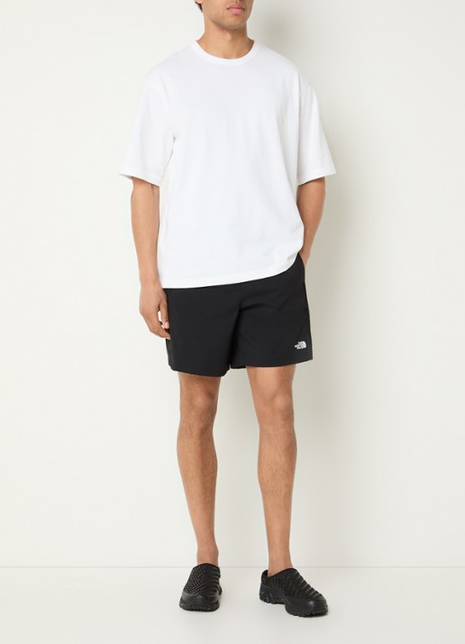 The North Face Wide fit korte broek met logoborduring - voorkant 3 zwart