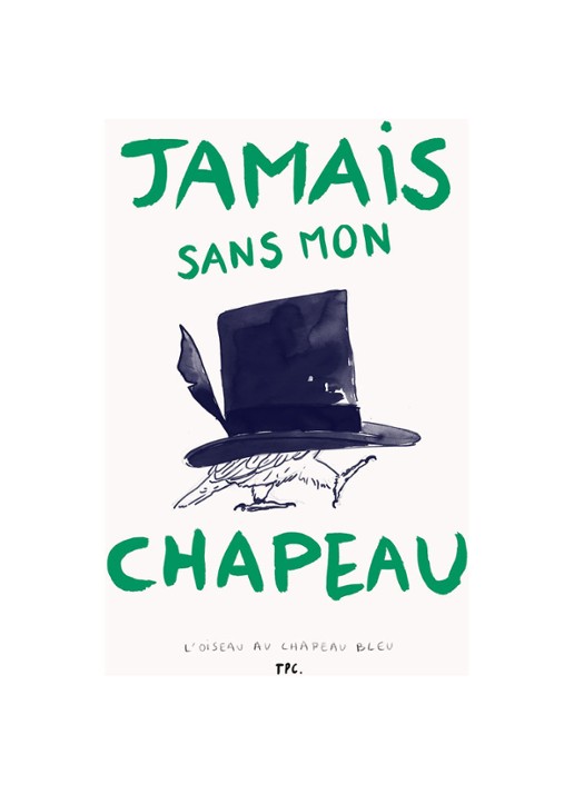 THE POSTER CLUB Another Art Project, L'Oiseau au Chapeau Bleu print