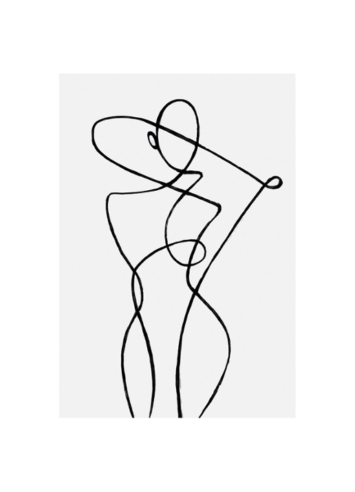 THE POSTER CLUB Antibes, Peytil print - voorkant 4 zwart
