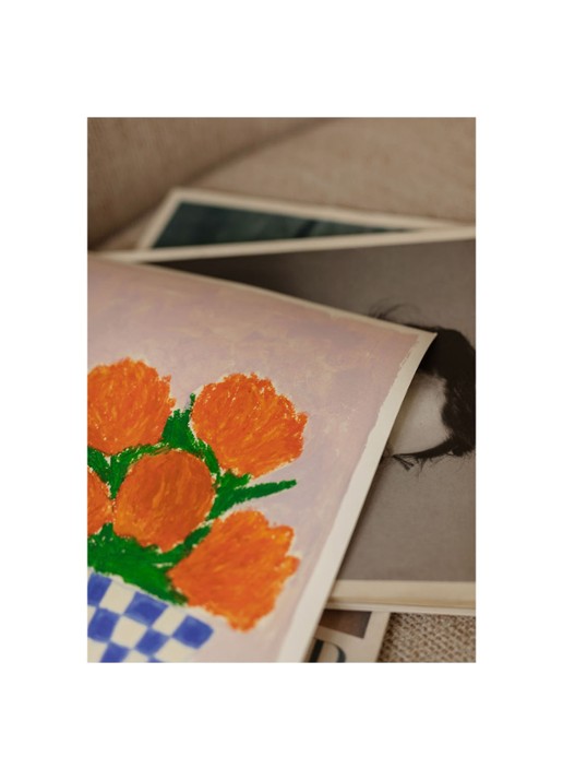 THE POSTER CLUB Carla Llanos, Orange Flowers print - detail 4 multicolor