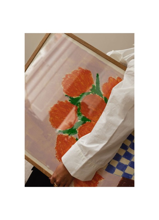 THE POSTER CLUB Carla Llanos, Orange Flowers print - detail 5 multicolor