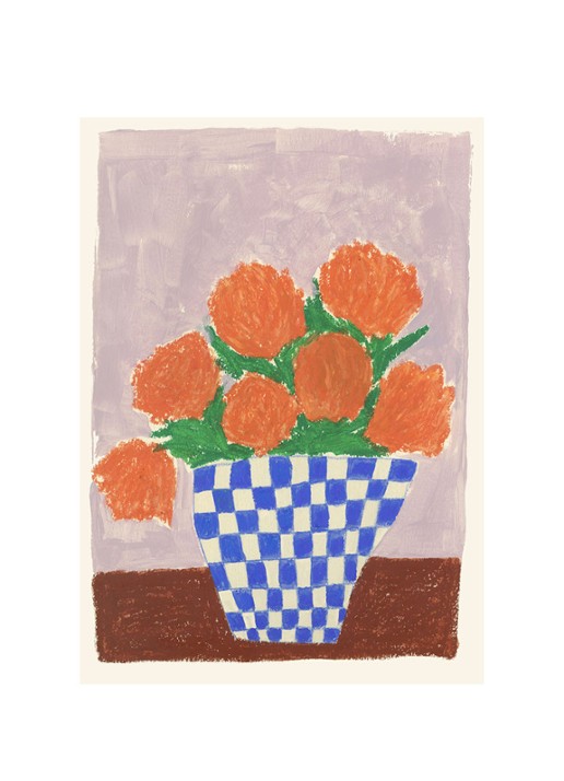 THE POSTER CLUB Carla Llanos, Orange Flowers print
