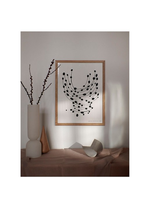 THE POSTER CLUB Dancing Dots, Leise Dich Abrahamsen print - voorkant 2 gebroken wit