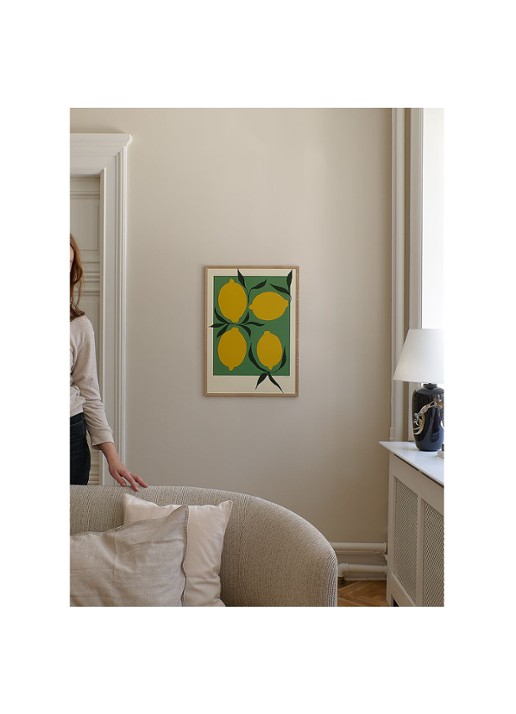 THE POSTER CLUB Green Lemon, Anna Mörner print - voorkant 2 groen