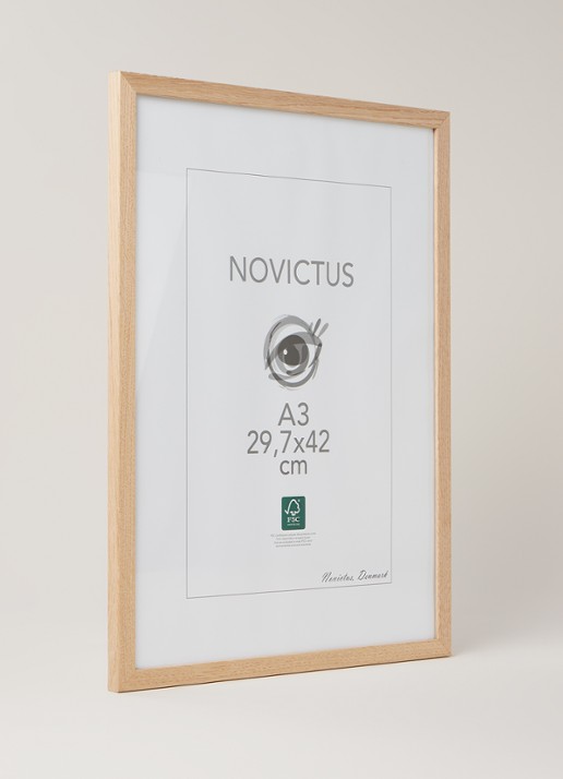 THE POSTER CLUB Oak fotolijst 29,7 cm  x 42 cm (A3) - voorkant 2 donkerbeige