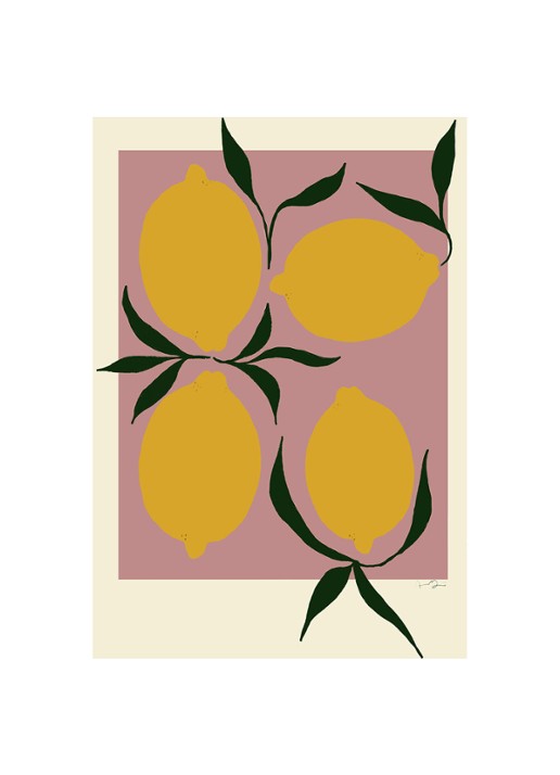 THE POSTER CLUB Pink Lemon, Anna Mörner print