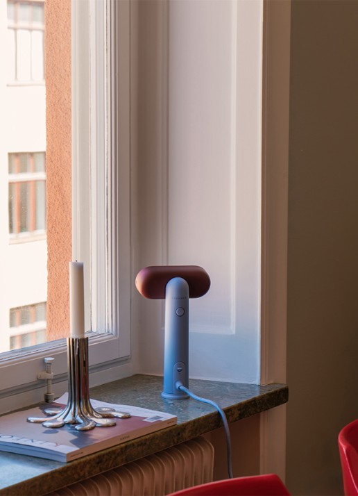 The Steamery Cirrus Lite Travel kledingstomer - detail 3 lichtblauw