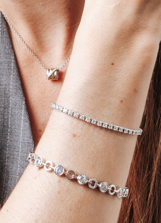 TI SENTO - Milano Armband van zilver 23054ZI - voorkant 2 zilver