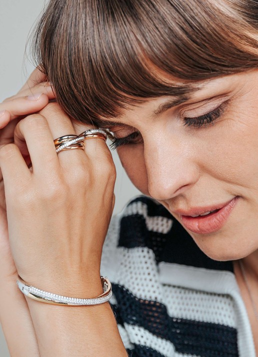 TI SENTO - Milano Bangle 23071ZT - voorkant 4 zilver