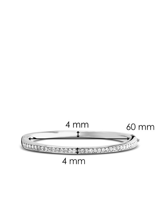 TI SENTO - Milano Bangle van zilver met zirkonia 2298ZI - detail 3 zilver
