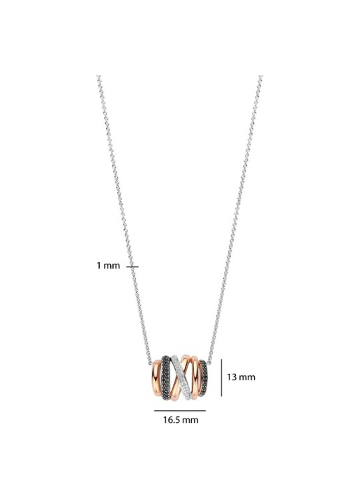 TI SENTO - Milano Ketting 34116BR - detail 5 zilver