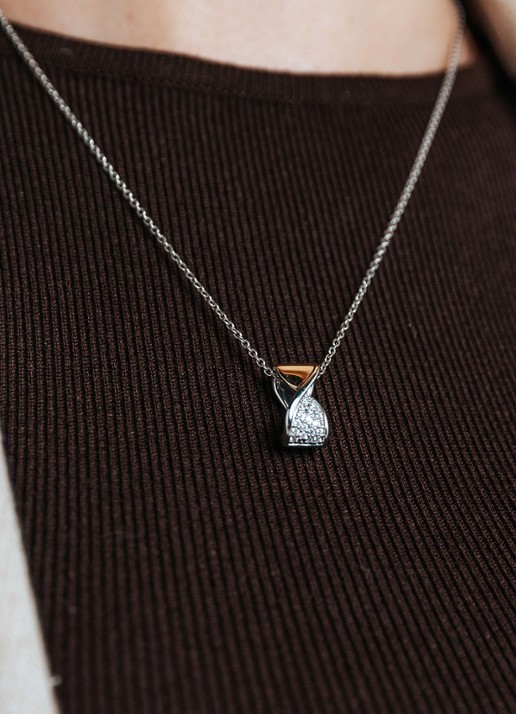 TI SENTO - Milano Ketting met hanger 34106ZY - voorkant 5 zilver