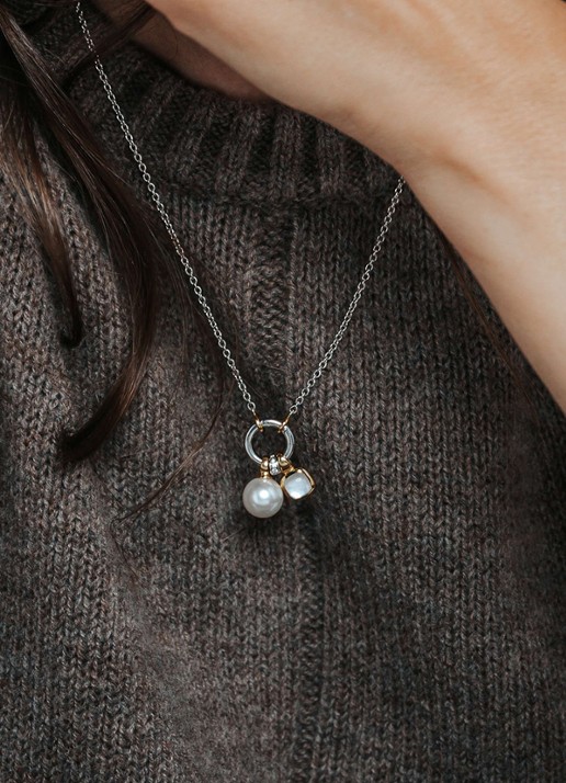 TI SENTO - Milano Ketting met hanger 34114YP - voorkant 2 zilver