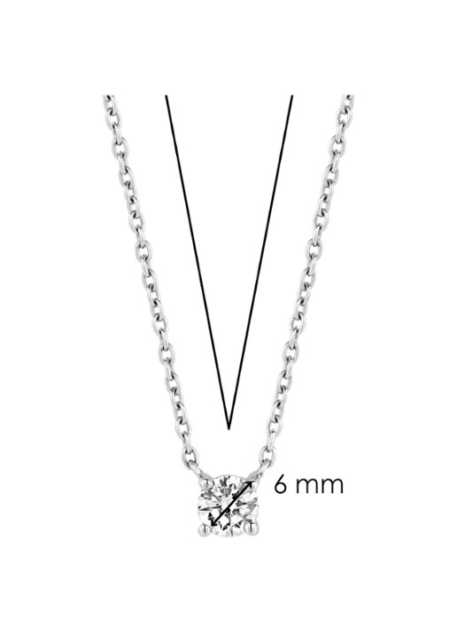 TI SENTO - Milano Ketting met zirkonia 3894ZI - detail 5 zilver