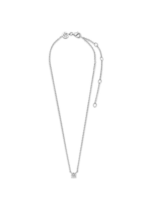 TI SENTO - Milano Ketting met zirkonia 3894ZI - voorkant 2 zilver