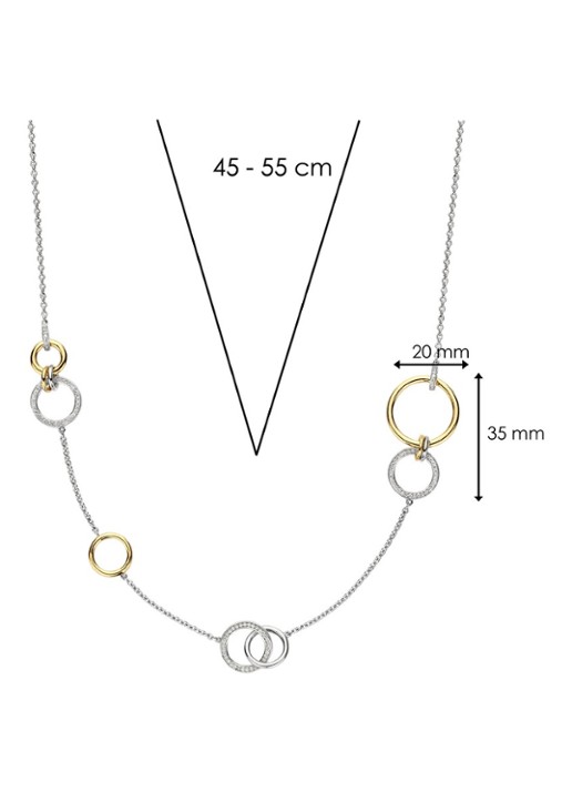 TI SENTO - Milano Ketting van zilver 34099ZY - detail 4 zilver