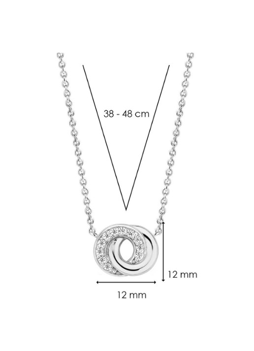 TI SENTO - Milano Ketting van zilver met zirkonia 3915ZI - detail 3 zilver