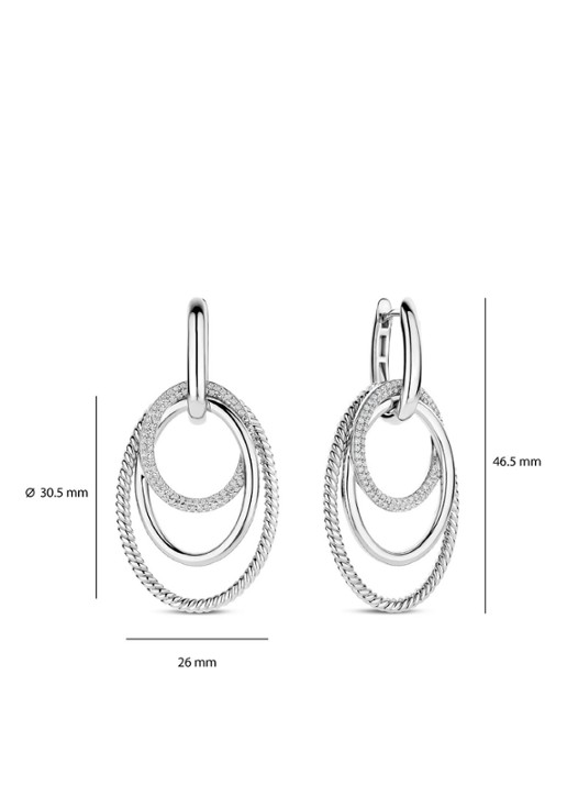 TI SENTO - Milano Oorhangers 78067ZI - detail 2 zilver