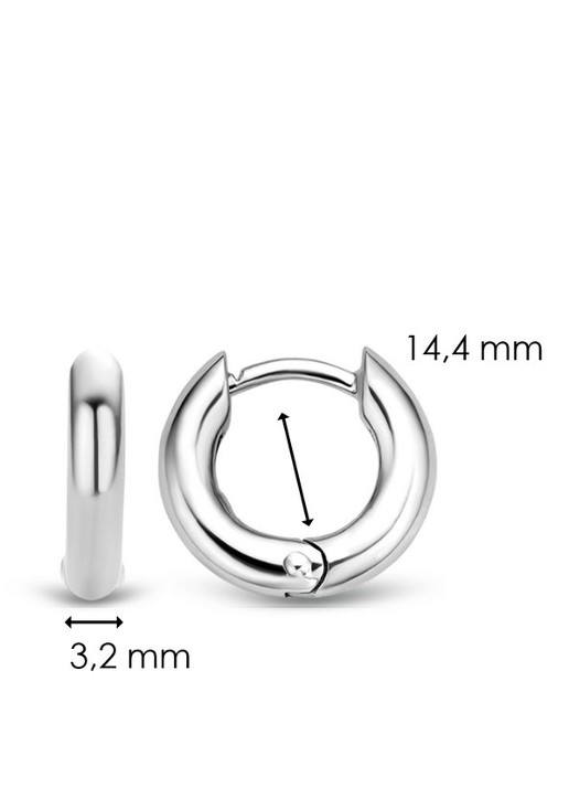 TI SENTO - Milano Oorringen van zilver 7210SI - detail 4 zilver